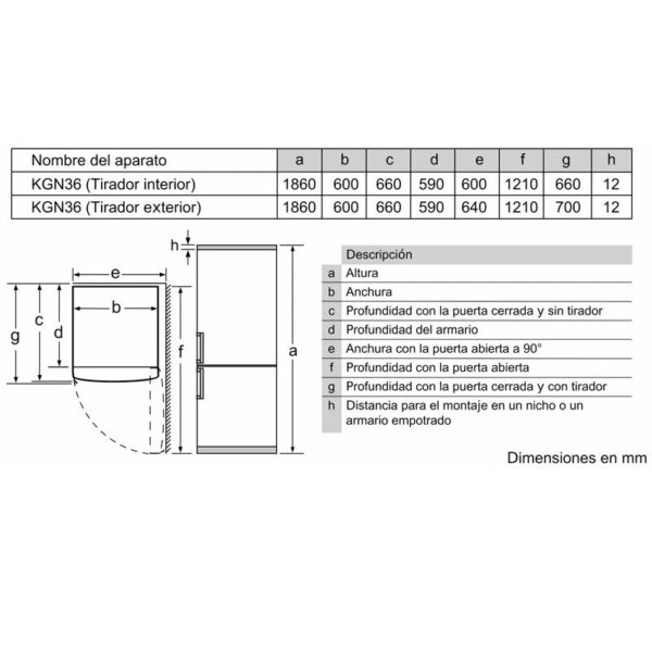 Frigorífico Combi Balay Inox - Imagen 2