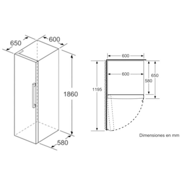 FRIGORIFICO BALAY INOX 1 PUERTA - Imagen 2